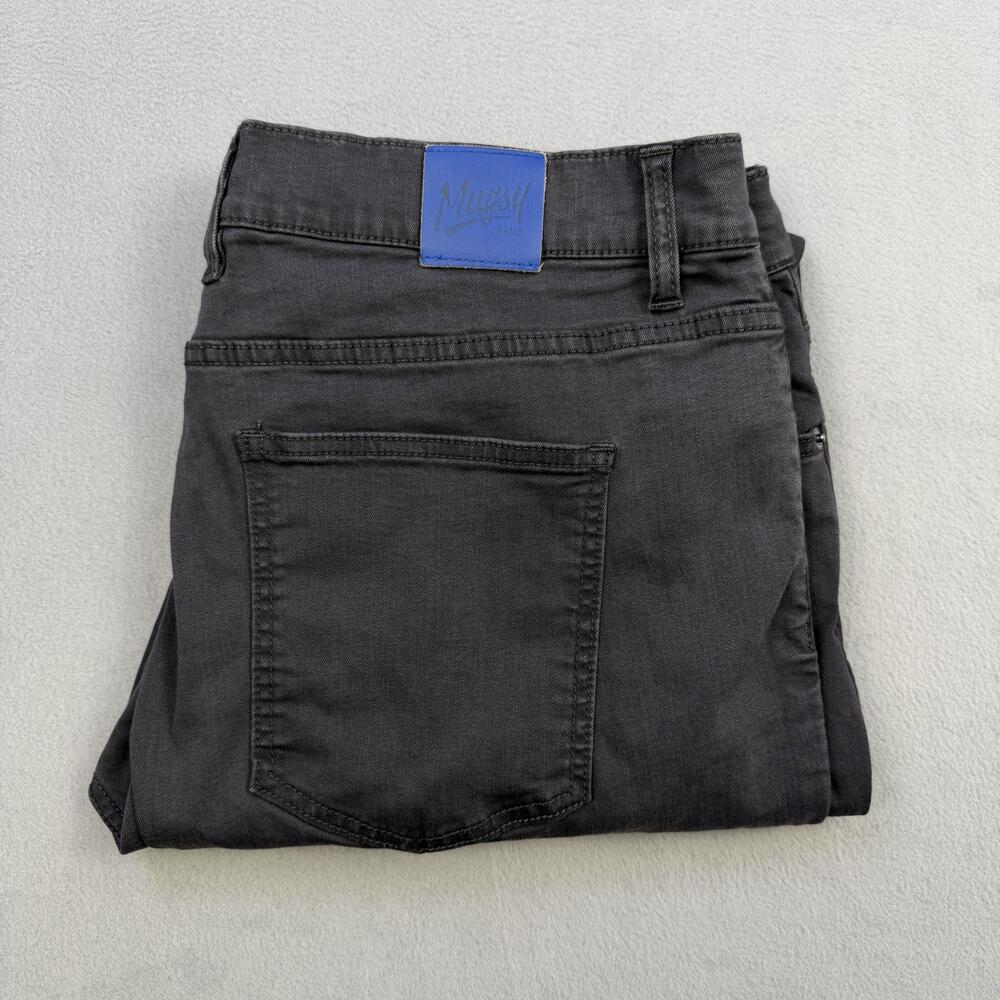 Mugsy Willys Jeans Mens 38x32 Charcoal Gray Straight Regular Fit Stretch Denim